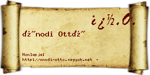 Ónodi Ottó névjegykártya